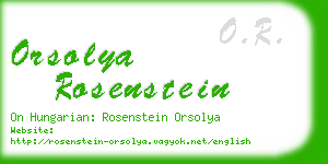 orsolya rosenstein business card